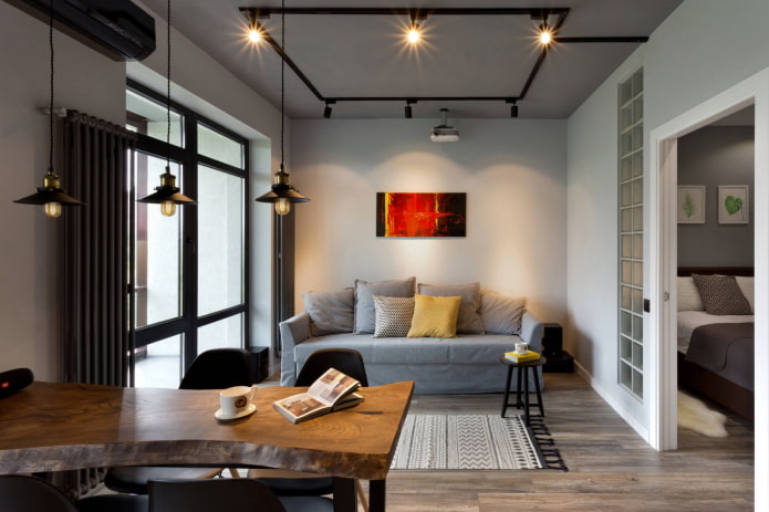 Industrial style interior lighting