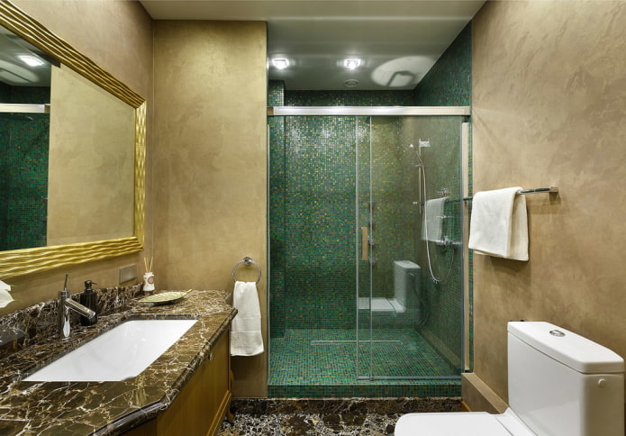 zonal lighting in the bathroom interior