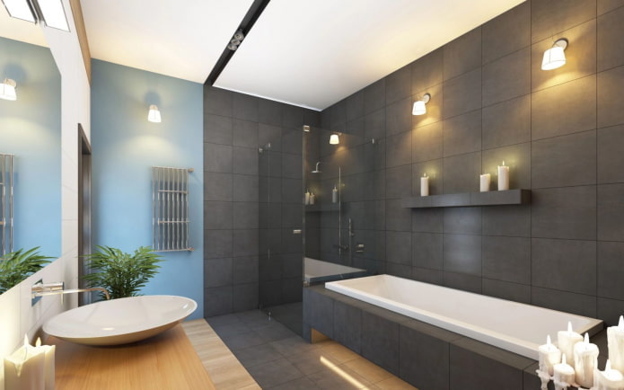 lighting design in the bathroom interior
