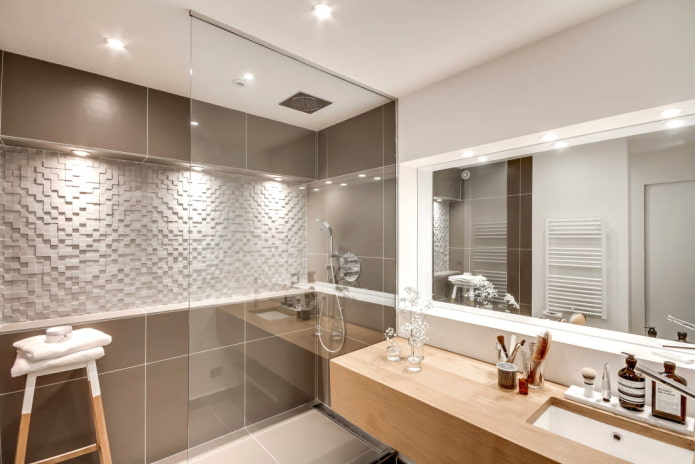 lighting design in the bathroom interior