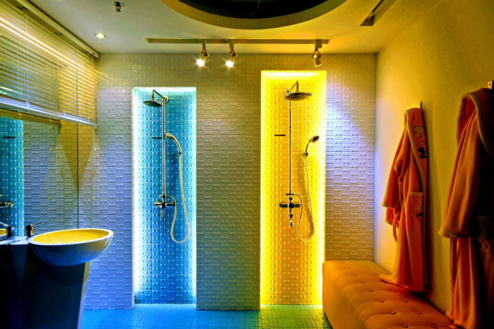 lighting design in the bathroom interior