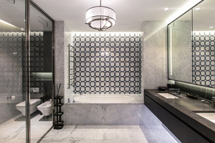 lighting design in the bathroom interior