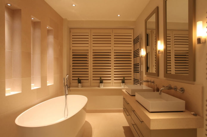 lighting design in the bathroom interior
