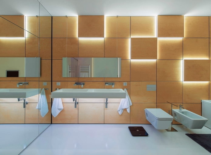 lighting design in the bathroom interior