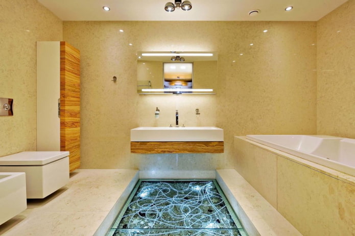 lighting design in the bathroom interior