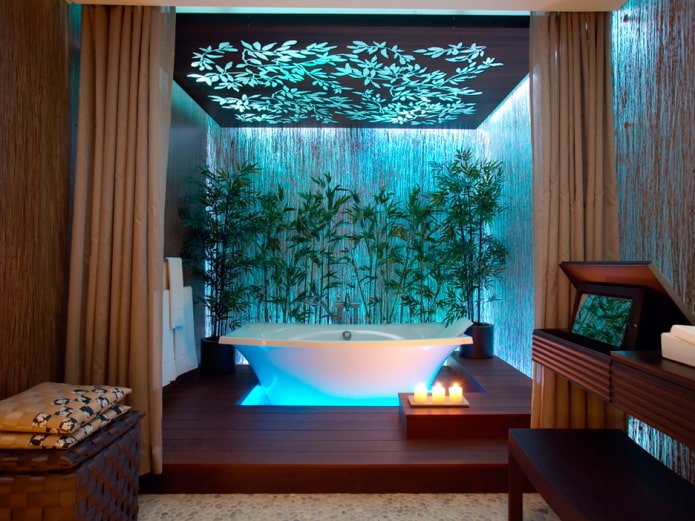lighting design in the bathroom interior