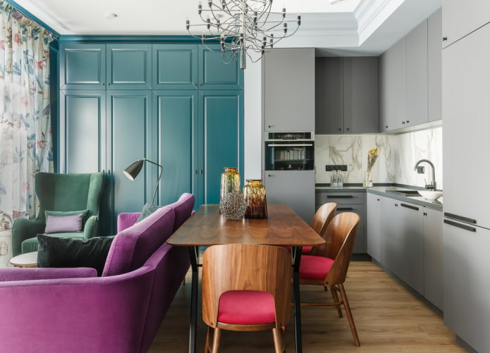 Table and sofa