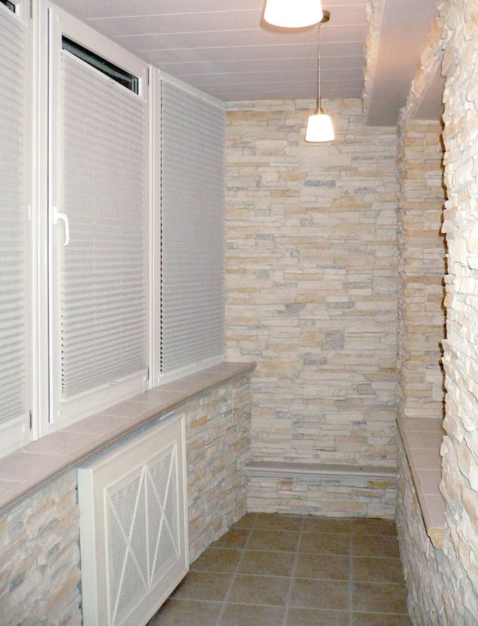 Balcony stone finishing
