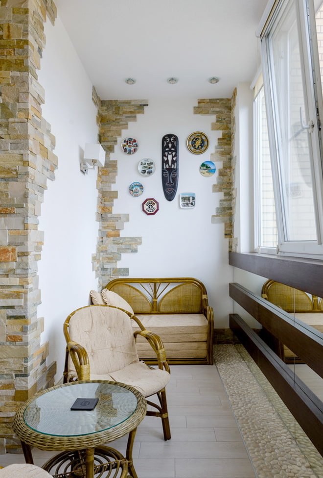 stone on the balcony