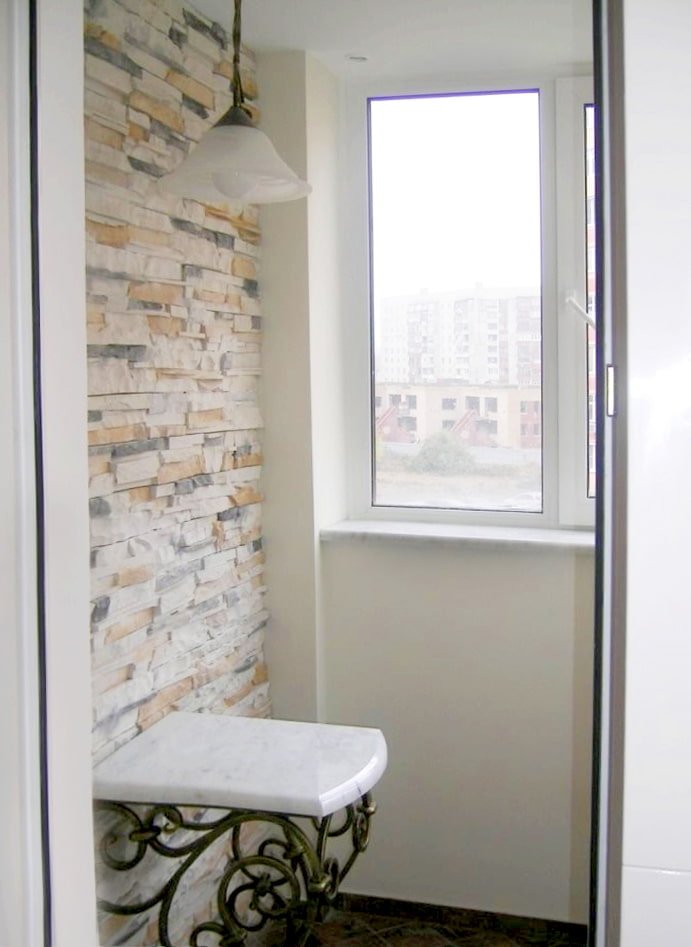 Stone and white paint