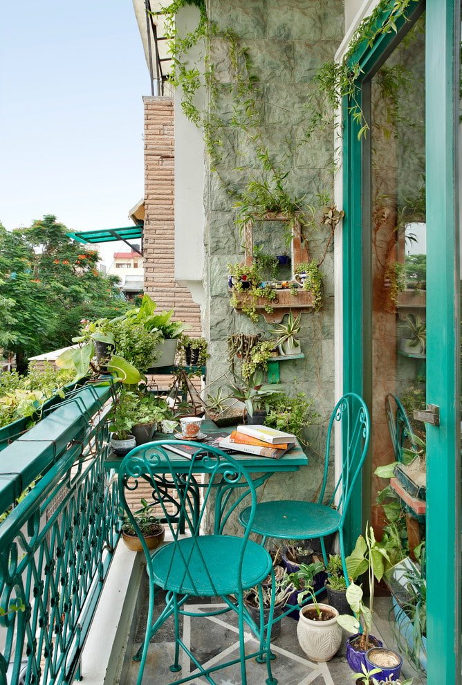 stone on the balcony