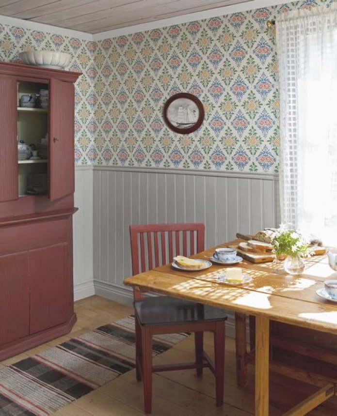 plastic panels with wallpaper