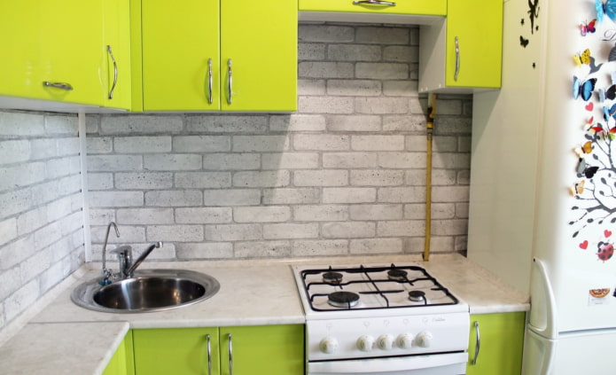 wall panels under a brick