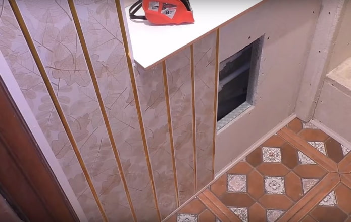 installation of plastic panels with glue