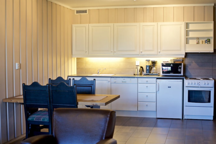 PVC panels on the walls