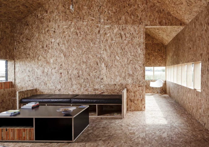 osb on walls in the interior