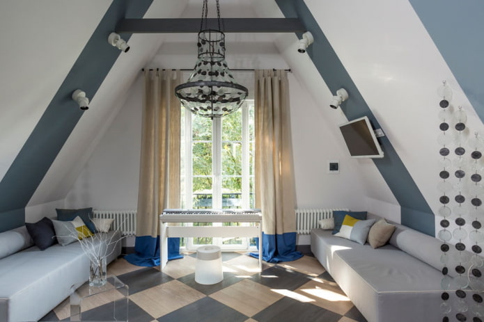 attic wall finishing