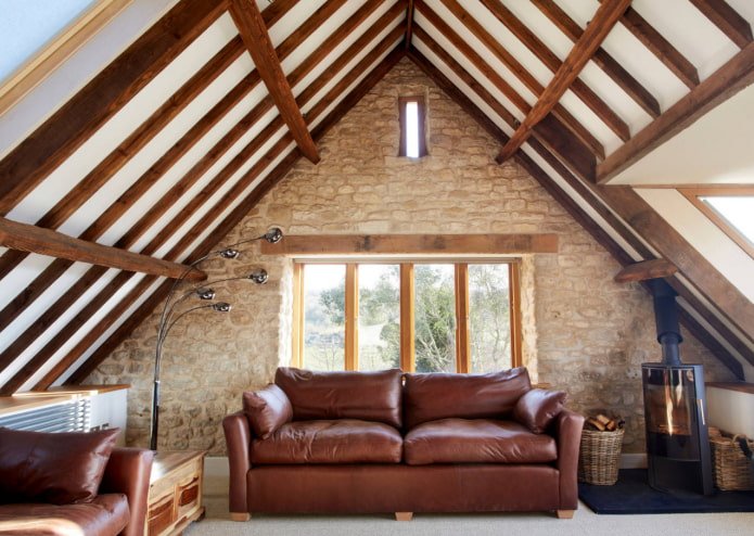 stone wall decoration in the house