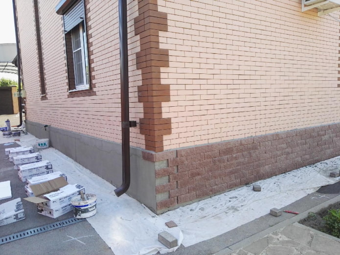 clinker brick for the base of the house