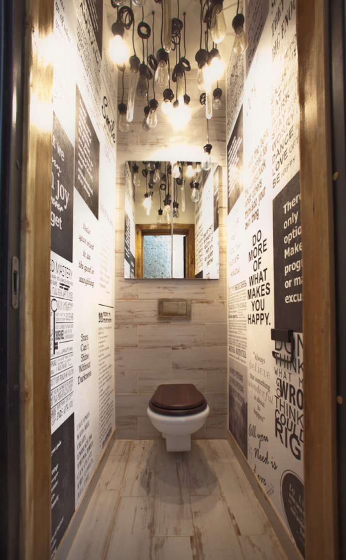 MDF panels behind the toilet