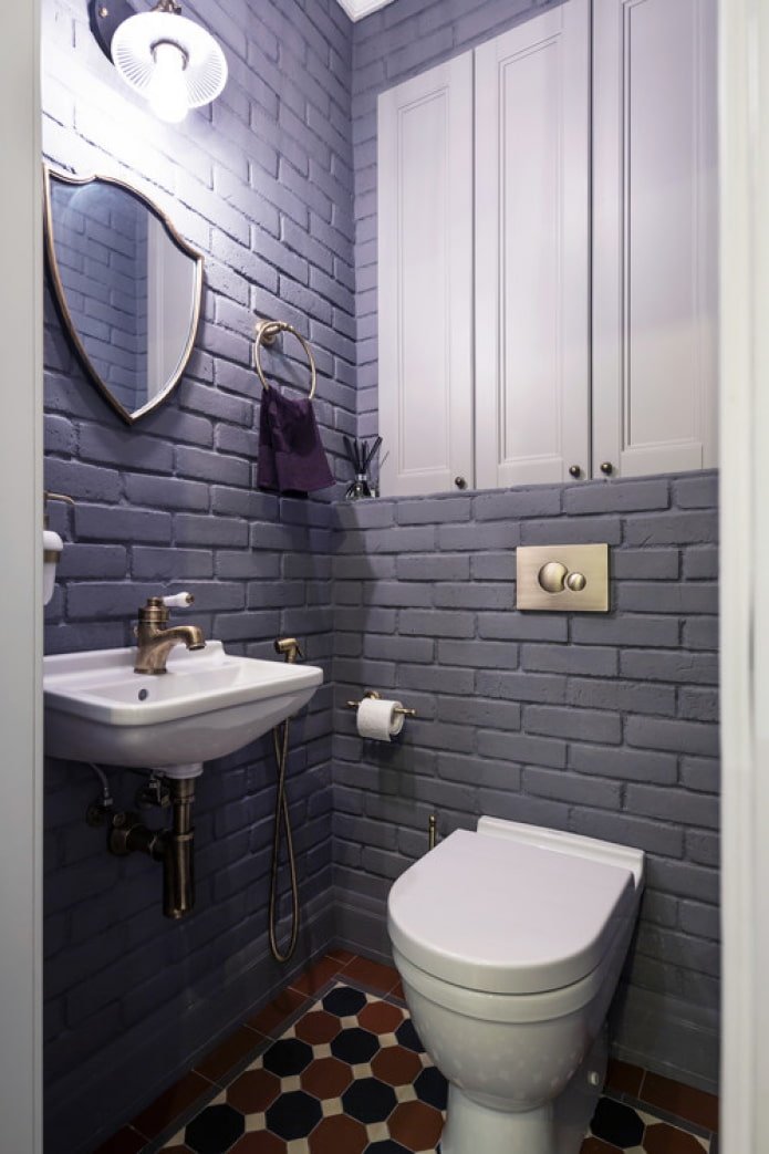painted brick in the toilet