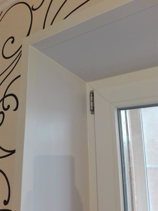 how to decorate a window slope with plastic corners