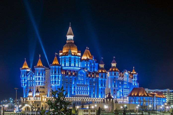 hotel with illumination