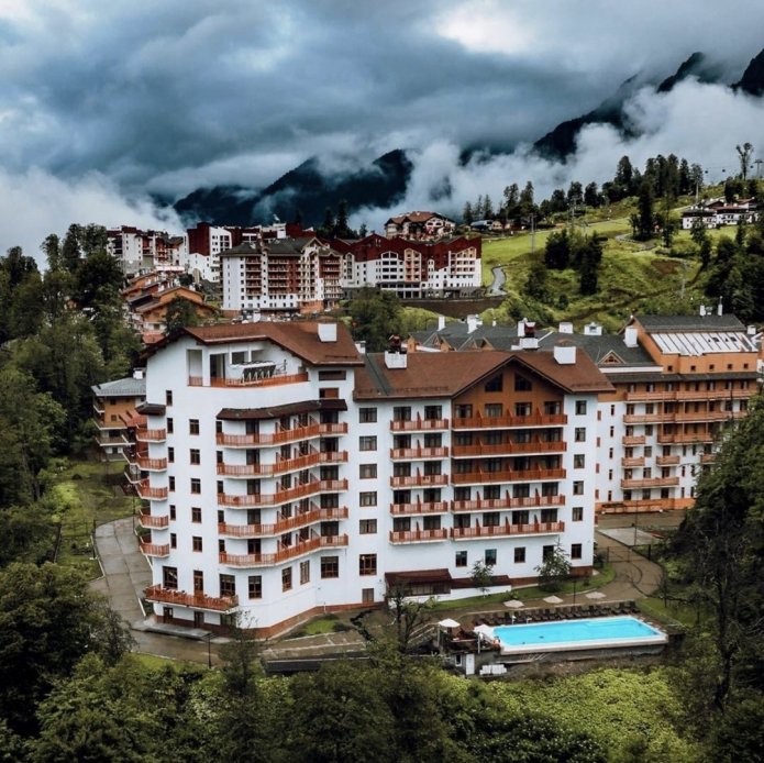view of the hotel from above