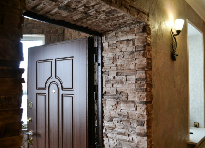 slope decoration with stone