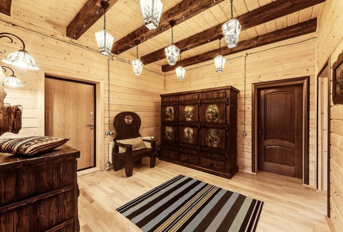 hallway wood trim