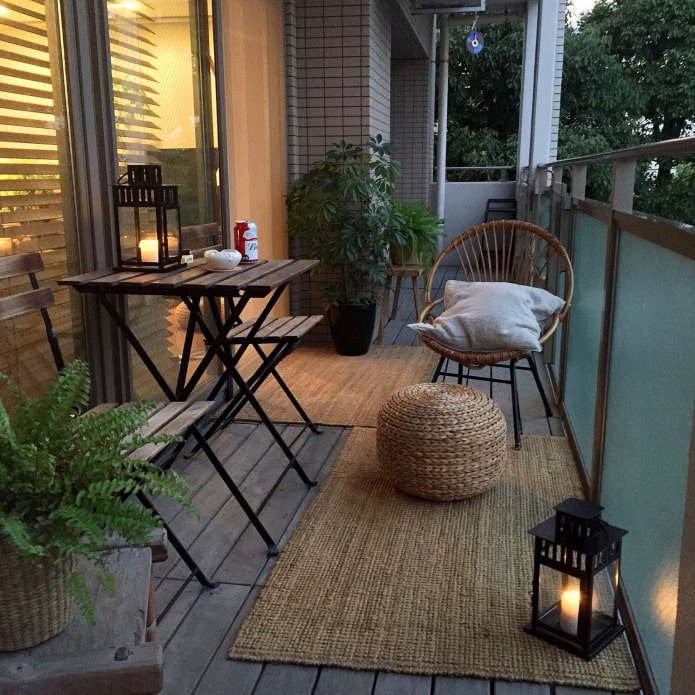 open balcony in a modern style