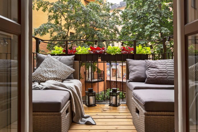 rest area on the balcony