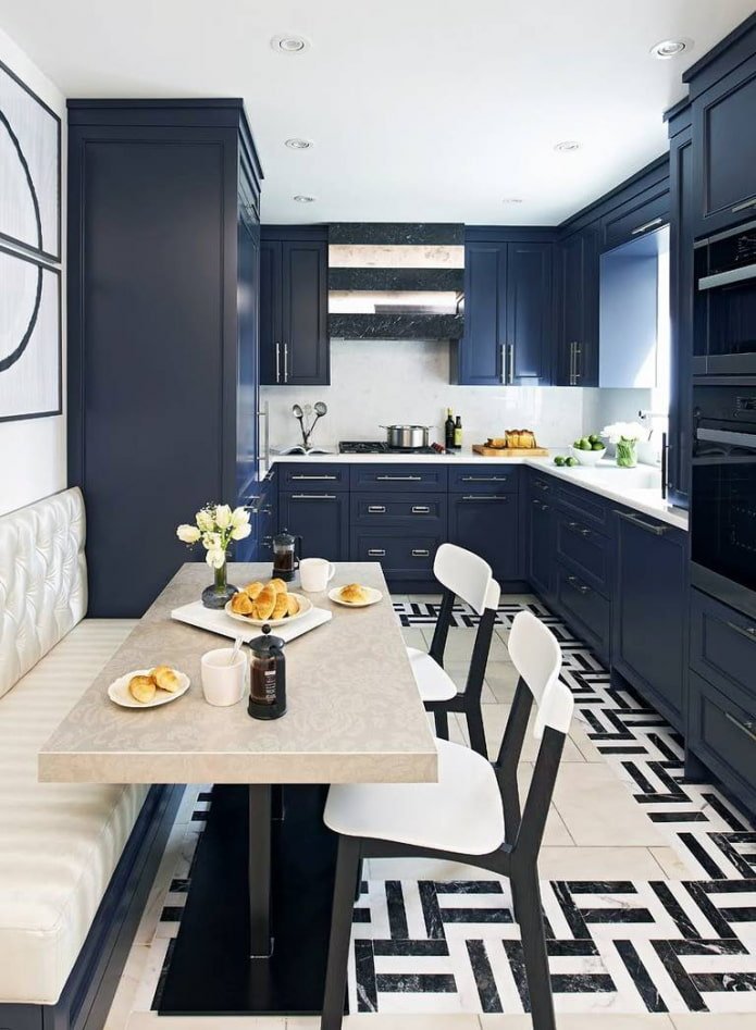 built-in kitchen sofa
