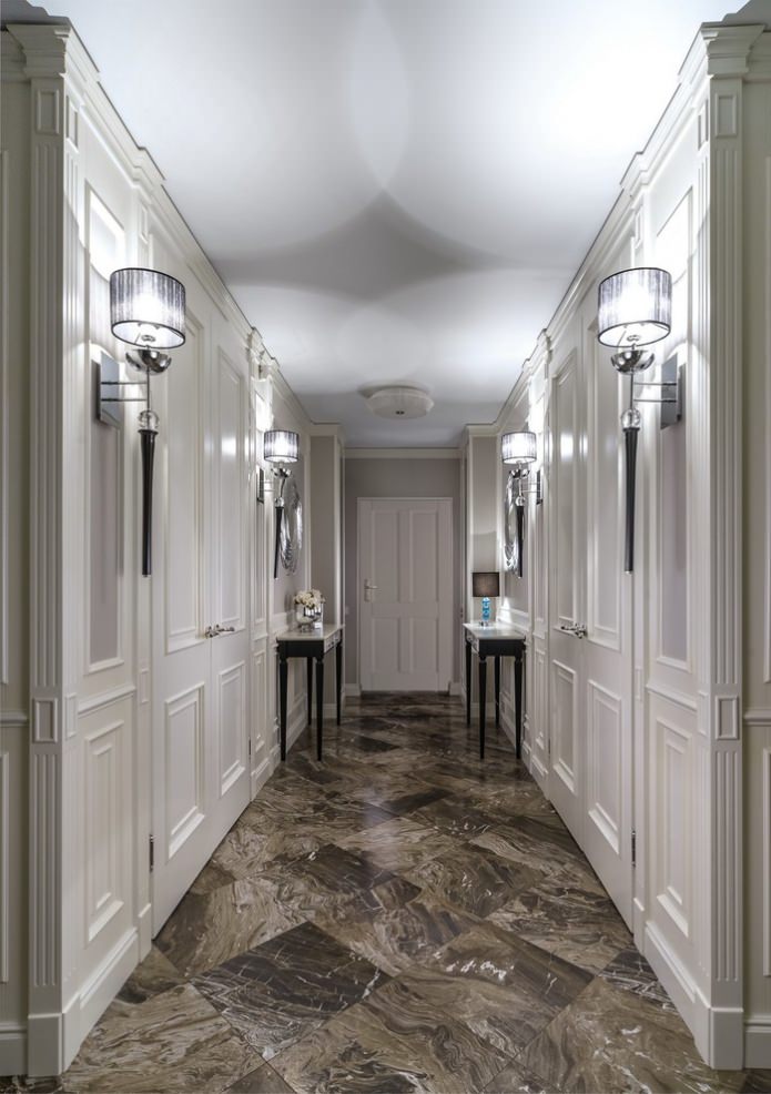 panels in the hallway
