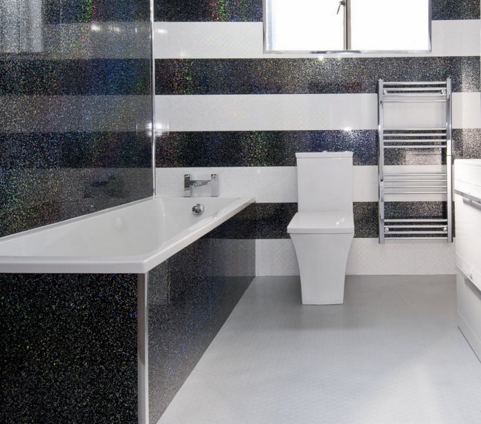black and white bathroom