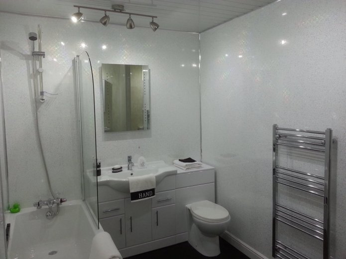 plastic panels in the bathroom