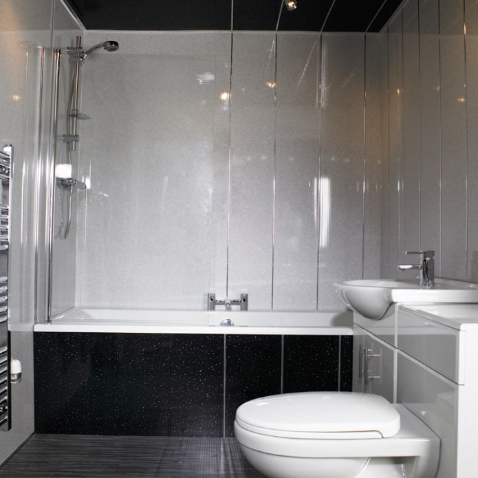 plastic panels on the walls