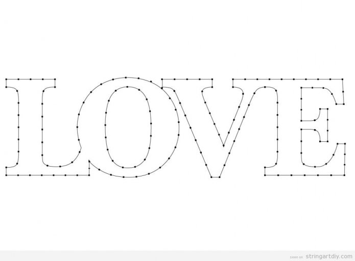 pattern word Love