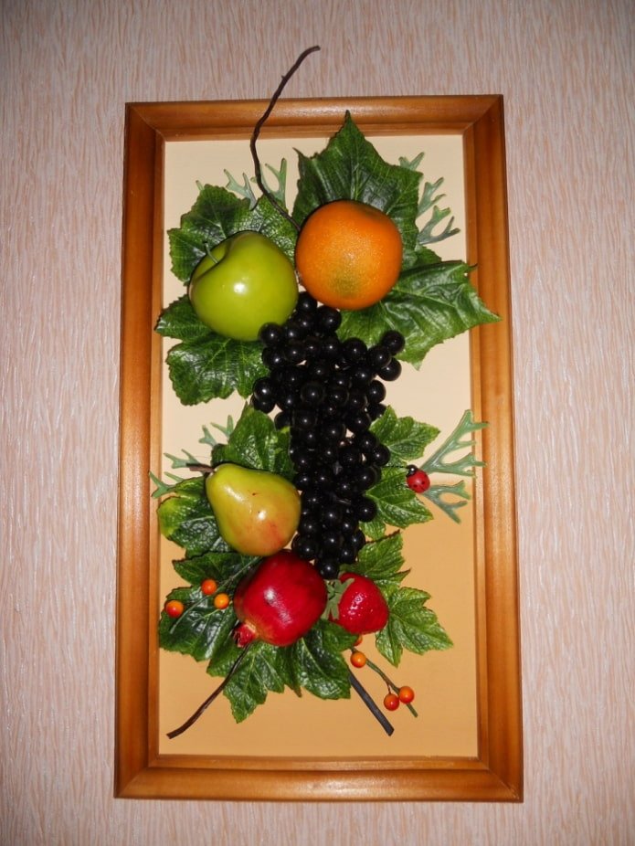 kitchen panel of fruits