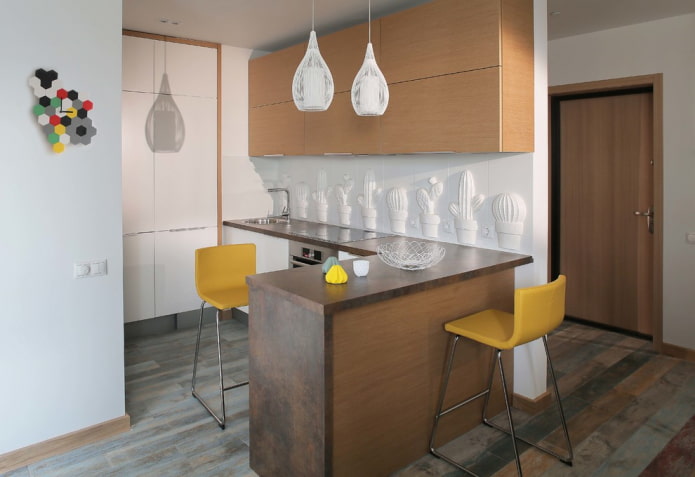 polymer clay panel in the kitchen interior