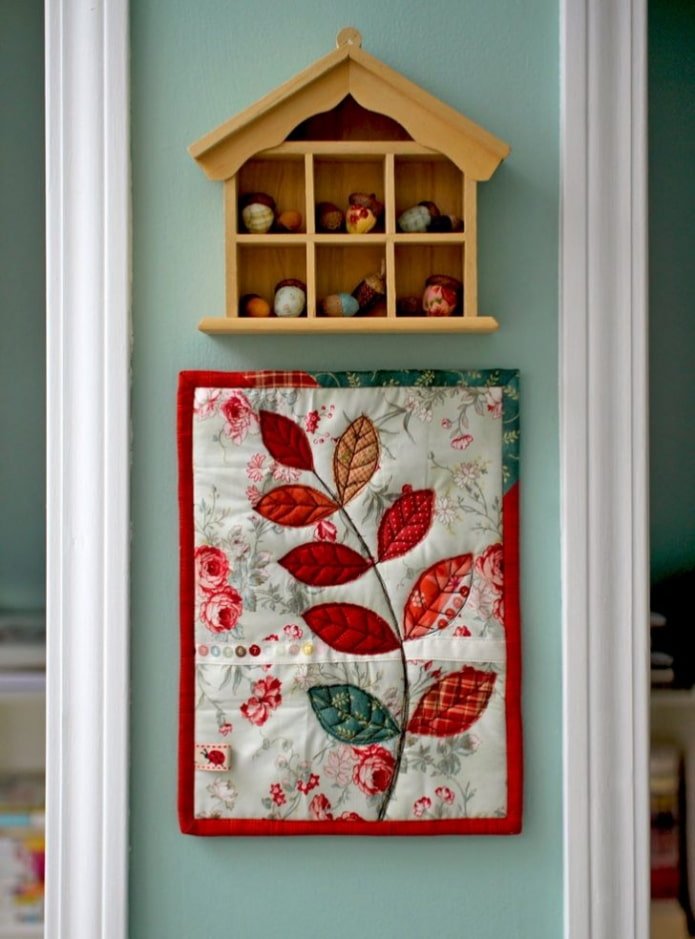 kitchen panel in patchwork technique