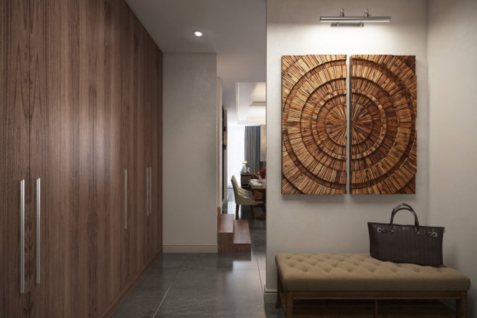 modular wall panel in the interior