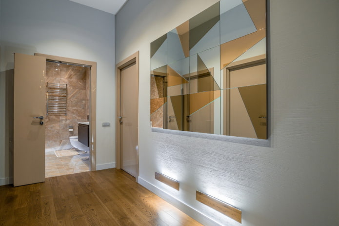 rectangular wall panel in the interior