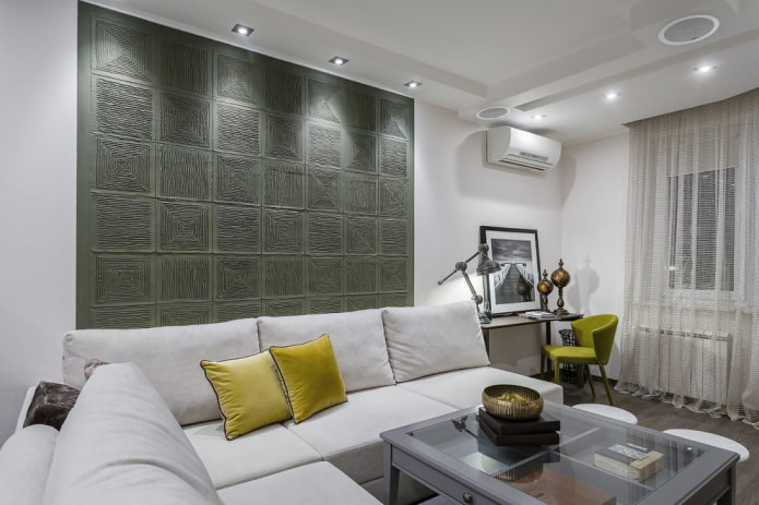 wall panel in the living room interior