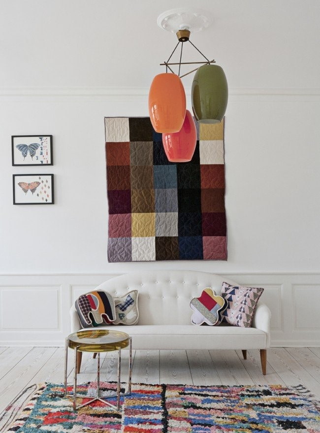 wall patchwork panel in the interior