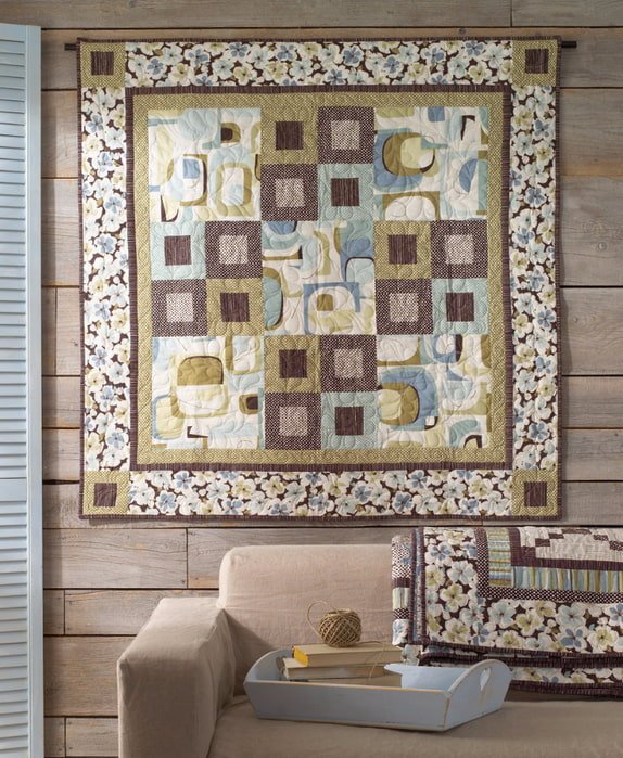 patchwork wall panel in the interior