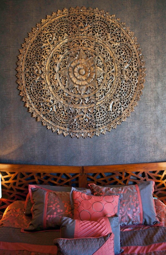 round wall panel in the interior