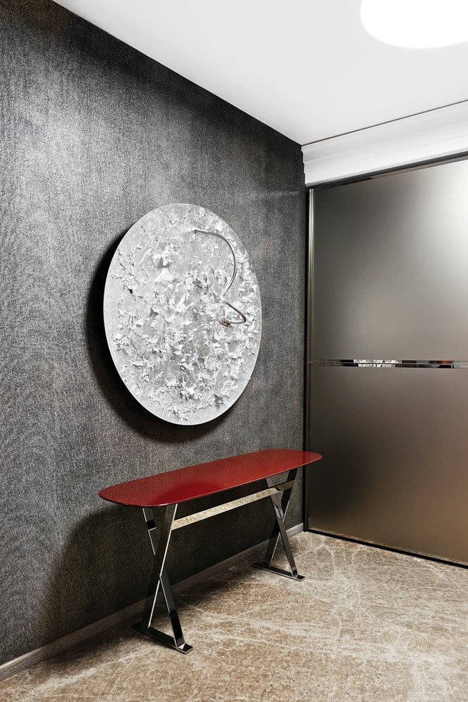 round wall panel in the interior