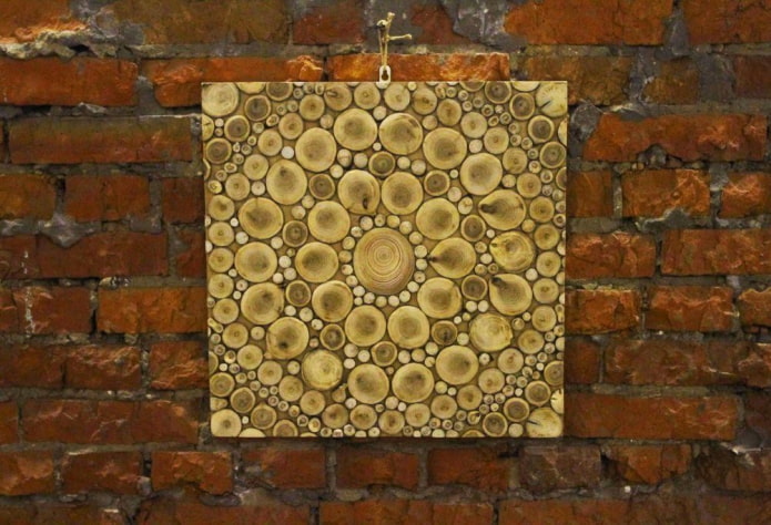 wood cut panel on the wall