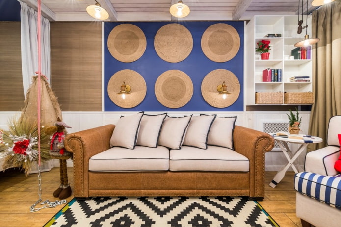 wall panel in the interior in a marine style